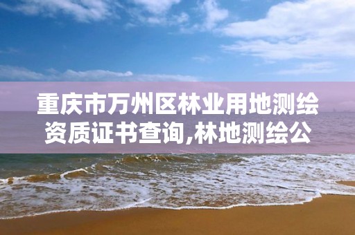 重庆市万州区林业用地测绘资质证书查询,林地测绘公司。