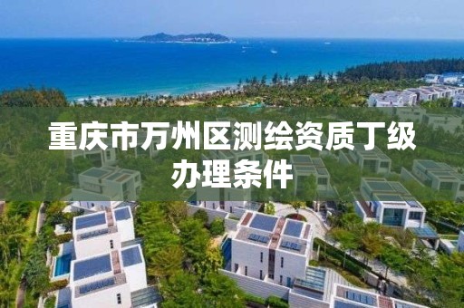 重庆市万州区测绘资质丁级办理条件