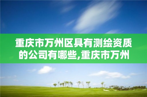 重庆市万州区具有测绘资质的公司有哪些,重庆市万州区具有测绘资质的公司有哪些名字。