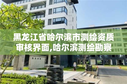 黑龙江省哈尔滨市测绘资质审核界面,哈尔滨测绘勘察研究院怎么样