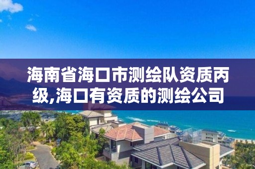 海南省海口市测绘队资质丙级,海口有资质的测绘公司