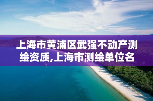 上海市黄浦区武强不动产测绘资质,上海市测绘单位名单。