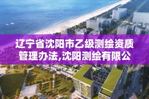 辽宁省沈阳市乙级测绘资质管理办法,沈阳测绘有限公司。