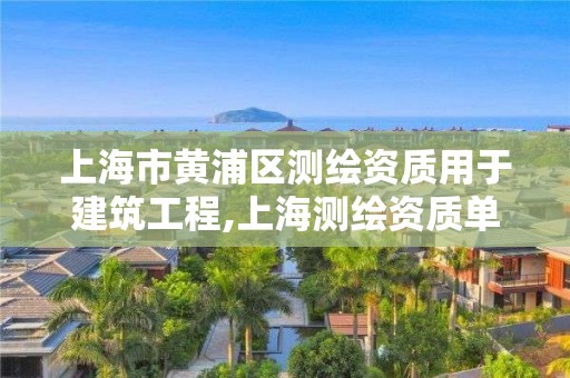 上海市黄浦区测绘资质用于建筑工程,上海测绘资质单位。