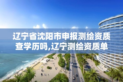 辽宁省沈阳市申报测绘资质查学历吗,辽宁测绘资质单位