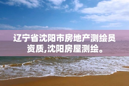 辽宁省沈阳市房地产测绘员资质,沈阳房屋测绘。