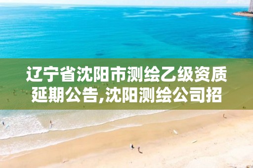 辽宁省沈阳市测绘乙级资质延期公告,沈阳测绘公司招聘信息最新招聘