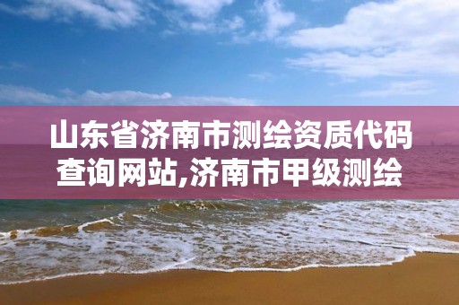 山东省济南市测绘资质代码查询网站,济南市甲级测绘资质单位