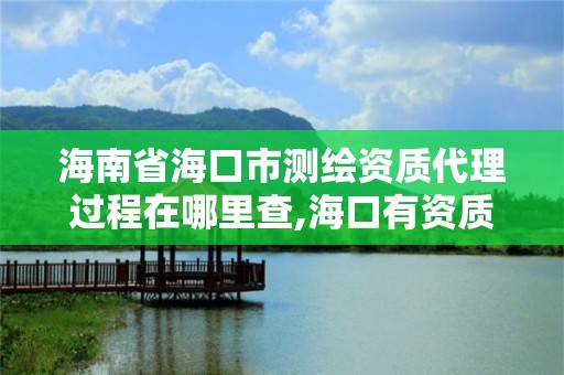 海南省海口市测绘资质代理过程在哪里查,海口有资质的测绘公司。