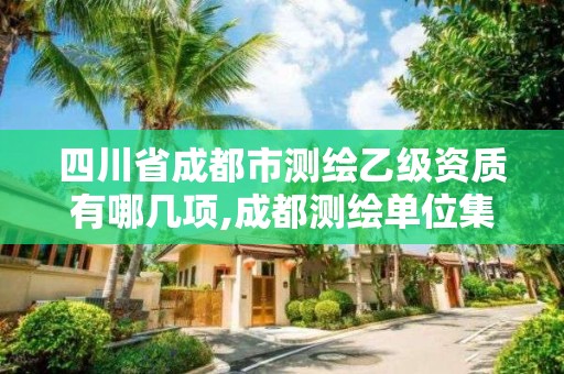 四川省成都市测绘乙级资质有哪几项,成都测绘单位集中在哪些地方