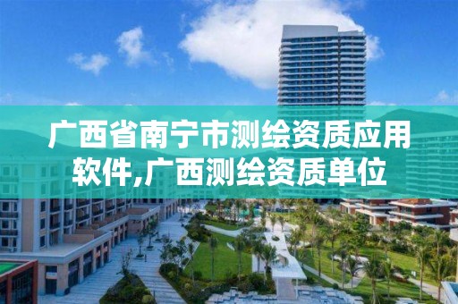 广西省南宁市测绘资质应用软件,广西测绘资质单位