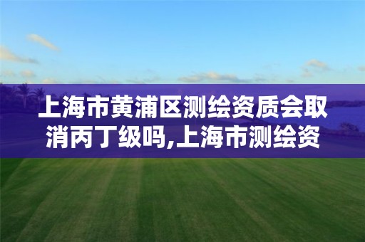 上海市黄浦区测绘资质会取消丙丁级吗,上海市测绘资质单位名单。