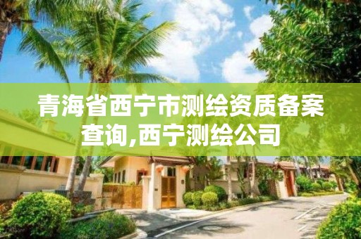 青海省西宁市测绘资质备案查询,西宁测绘公司