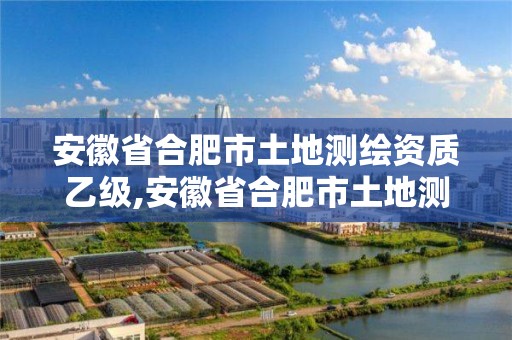 安徽省合肥市土地测绘资质乙级,安徽省合肥市土地测绘资质乙级企业名单。