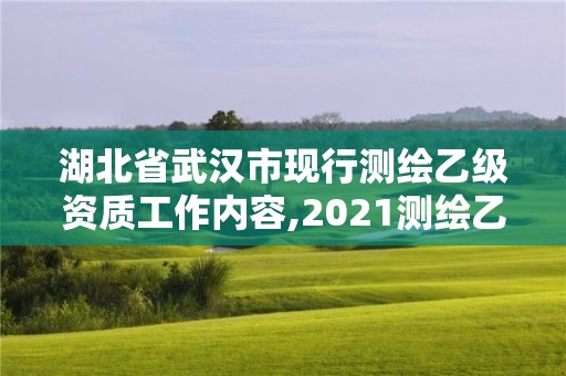 湖北省武汉市现行测绘乙级资质工作内容,2021测绘乙级资质要求