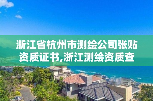 浙江省杭州市测绘公司张贴资质证书,浙江测绘资质查询