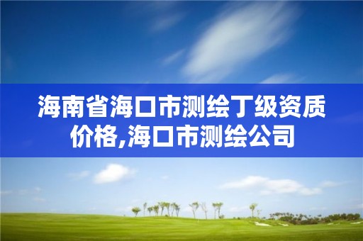 海南省海口市测绘丁级资质价格,海口市测绘公司