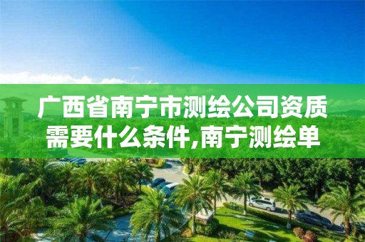 广西省南宁市测绘公司资质需要什么条件,南宁测绘单位。