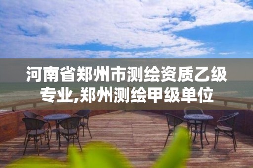 河南省郑州市测绘资质乙级专业,郑州测绘甲级单位