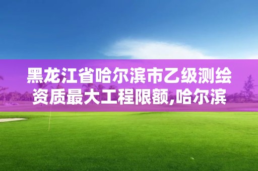 黑龙江省哈尔滨市乙级测绘资质最大工程限额,哈尔滨测绘局属于什么单位。