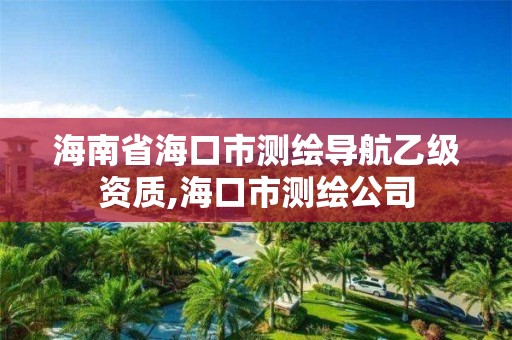 海南省海口市测绘导航乙级资质,海口市测绘公司