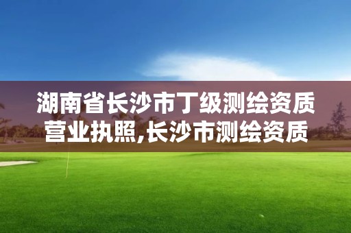 湖南省长沙市丁级测绘资质营业执照,长沙市测绘资质单位名单