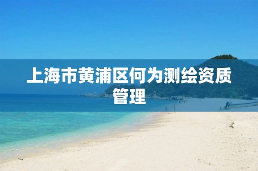 上海市黄浦区何为测绘资质管理