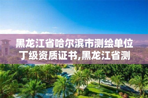 黑龙江省哈尔滨市测绘单位丁级资质证书,黑龙江省测绘资质延期通知。