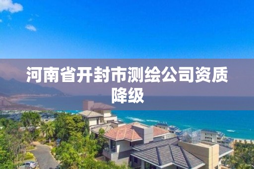 河南省开封市测绘公司资质降级