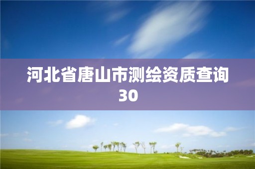 河北省唐山市测绘资质查询30