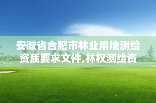 安徽省合肥市林业用地测绘资质要求文件,林权测绘资质。