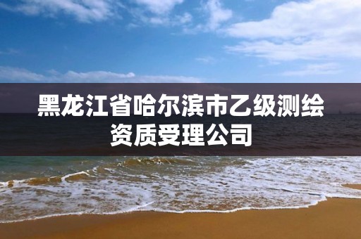 黑龙江省哈尔滨市乙级测绘资质受理公司