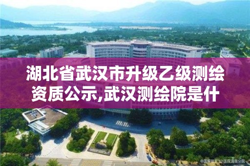 湖北省武汉市升级乙级测绘资质公示,武汉测绘院是什么级别