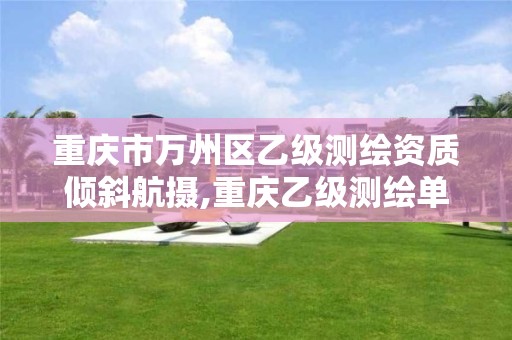 重庆市万州区乙级测绘资质倾斜航摄,重庆乙级测绘单位