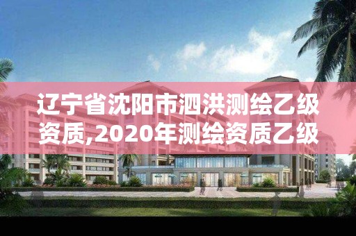 辽宁省沈阳市泗洪测绘乙级资质,2020年测绘资质乙级需要什么条件