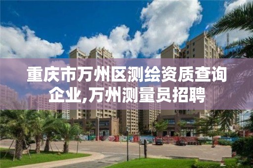 重庆市万州区测绘资质查询企业,万州测量员招聘