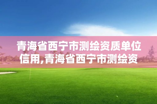 青海省西宁市测绘资质单位信用,青海省西宁市测绘资质单位信用查询