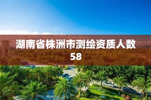 湖南省株洲市测绘资质人数58