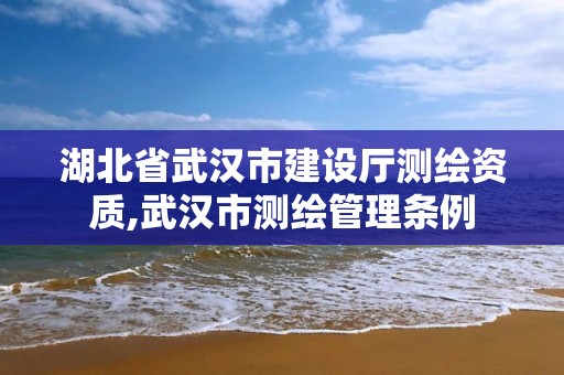 湖北省武汉市建设厅测绘资质,武汉市测绘管理条例