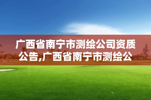 广西省南宁市测绘公司资质公告,广西省南宁市测绘公司资质公告最新