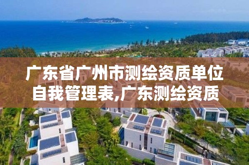 广东省广州市测绘资质单位自我管理表,广东测绘资质标准