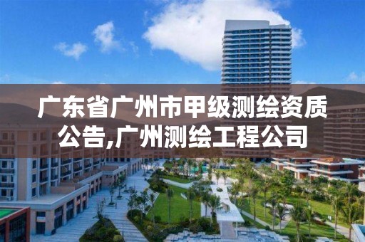 广东省广州市甲级测绘资质公告,广州测绘工程公司