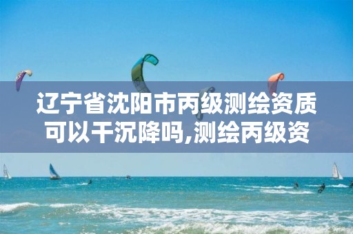 辽宁省沈阳市丙级测绘资质可以干沉降吗,测绘丙级资质承接地域限制。