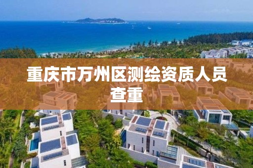 重庆市万州区测绘资质人员查重