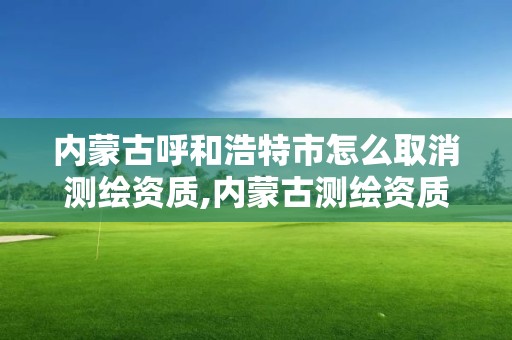 内蒙古呼和浩特市怎么取消测绘资质,内蒙古测绘资质单位名录