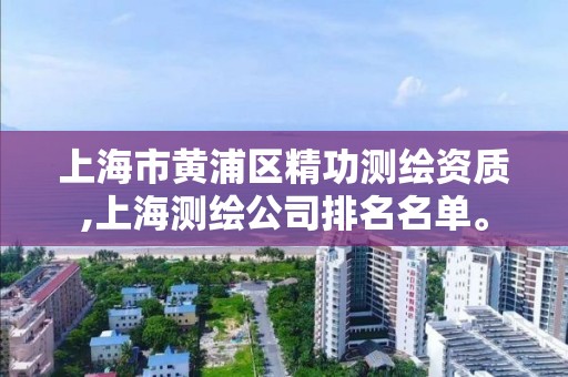 上海市黄浦区精功测绘资质,上海测绘公司排名名单。