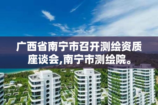 广西省南宁市召开测绘资质座谈会,南宁市测绘院。