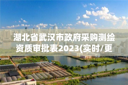 湖北省武汉市政府采购测绘资质审批表2023(实时/更新中)