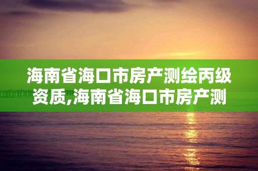 海南省海口市房产测绘丙级资质,海南省海口市房产测绘丙级资质企业名单