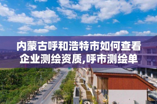 内蒙古呼和浩特市如何查看企业测绘资质,呼市测绘单位